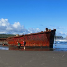 Wreck on the Huevil Beach with Simone and Alfred